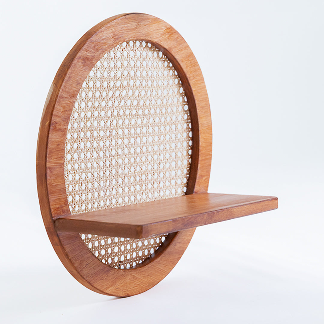 RATTAN WALL SHELF PANEL