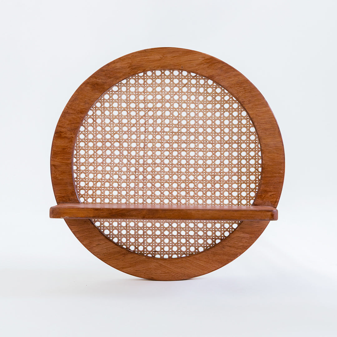 RATTAN WALL SHELF PANEL