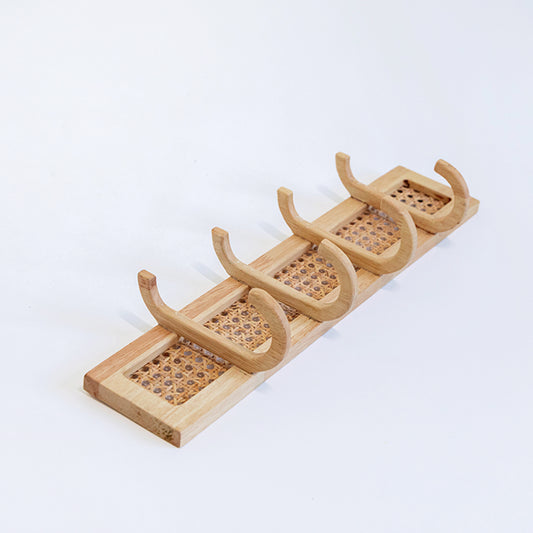RATTAN WALL HOOK PANEL