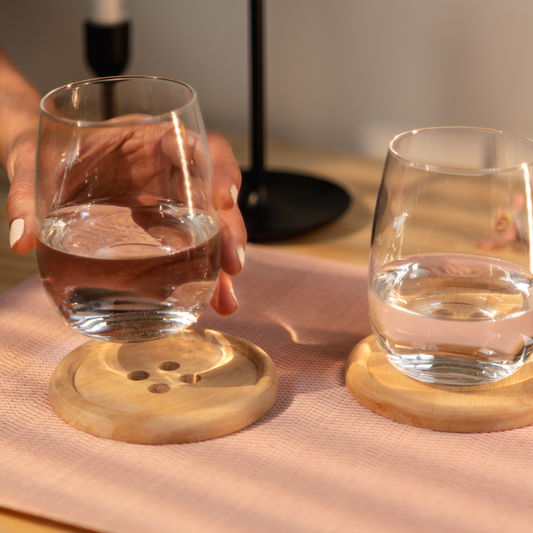 KNICK-KNACK: BUTTON COASTERS (set of two)