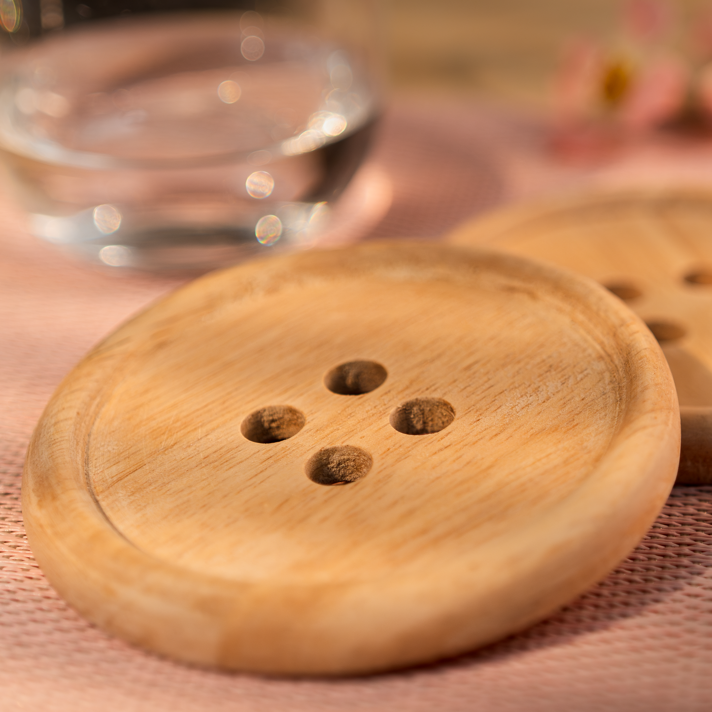 KNICK-KNACK: BUTTON COASTERS (set of two)